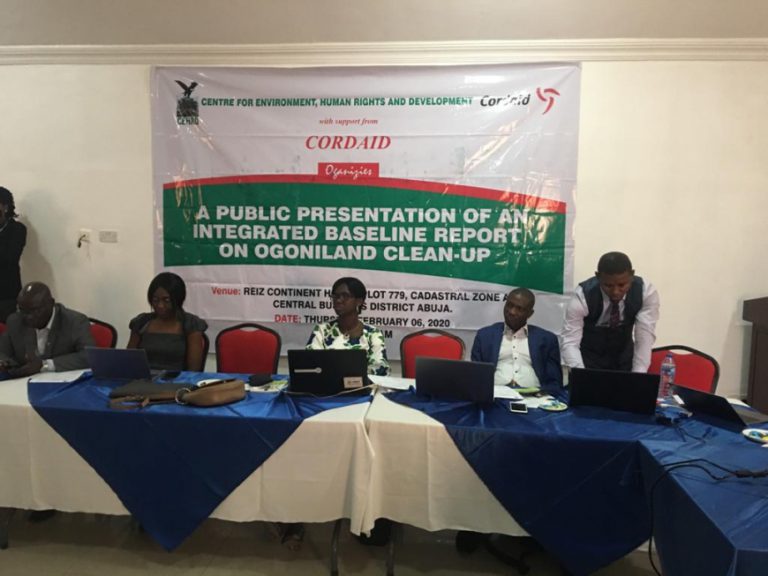 Public Presentation of an Integrated Baseline Report on Ogoniland Clean-up by CEHRD