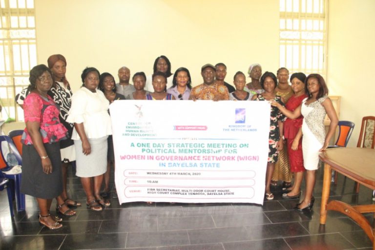 One Day Dialogue Meeting on Political Mentorship for WIGN members in Bayelsa State