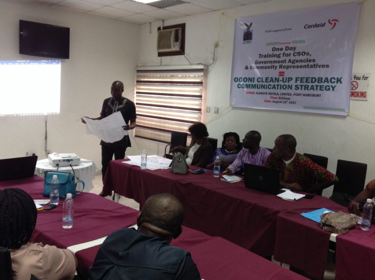 Training on Ogoni Clean-up Feedback Communication Strategy
