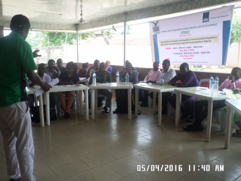 Rivers and Bayelsa States Capacity Building Trainings for Community Oil Spill Monitors Phase One