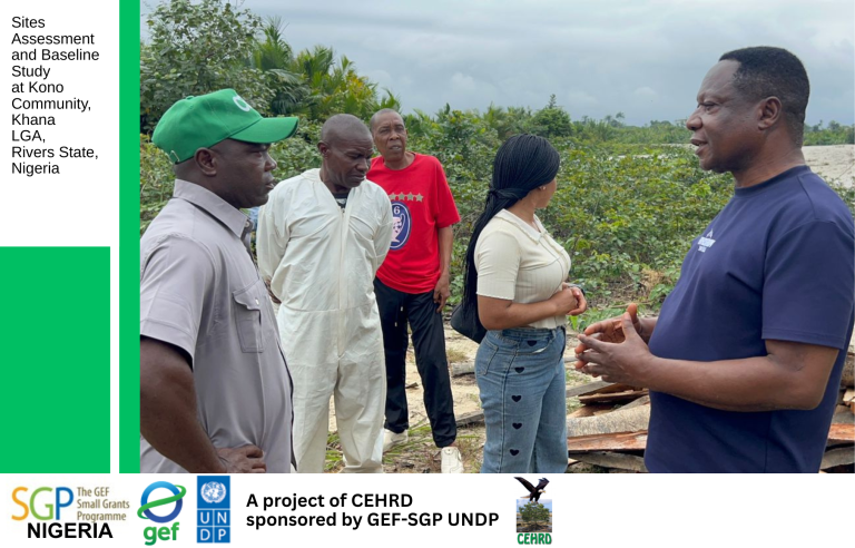 CEHRD Conducts Site assessment and Baseline study in Kono, Khana Local Government Area, Rivers State, Nigeria