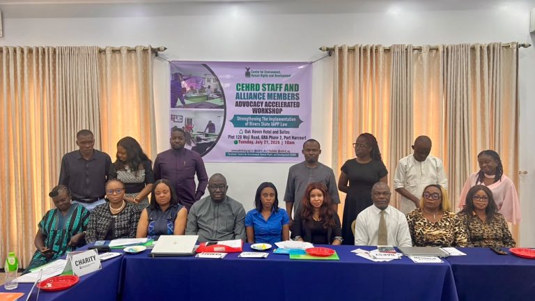 CEHRD Trains Rivers State Ministries, CSOs and Staff Members on Advocacy